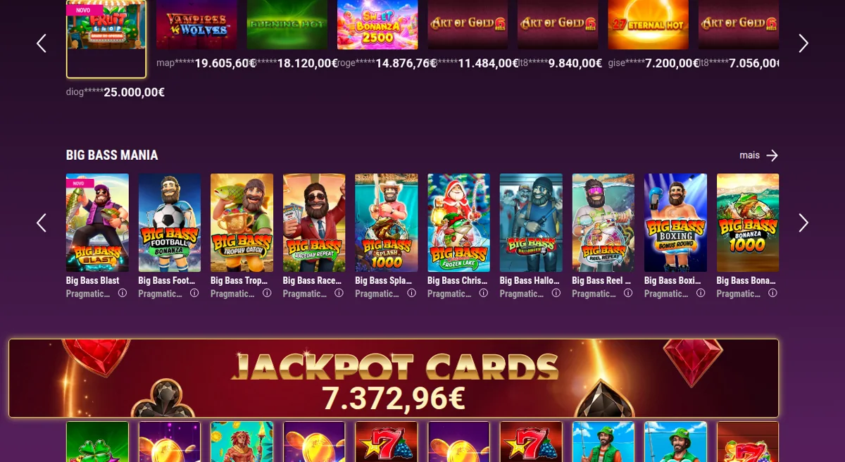 Grelha de jogos do casino GoldenPark — licenciado pelo SRIJ
