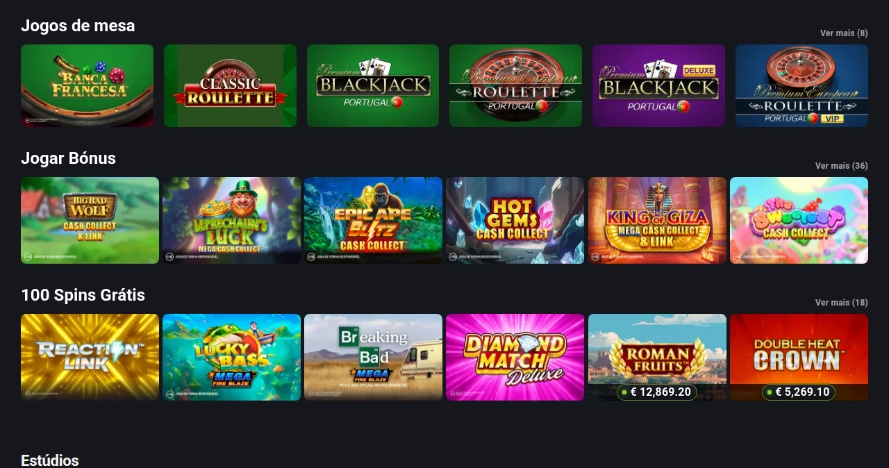 Jogos de mesa no casino Placard.pt, licenciado pelo SRIJ