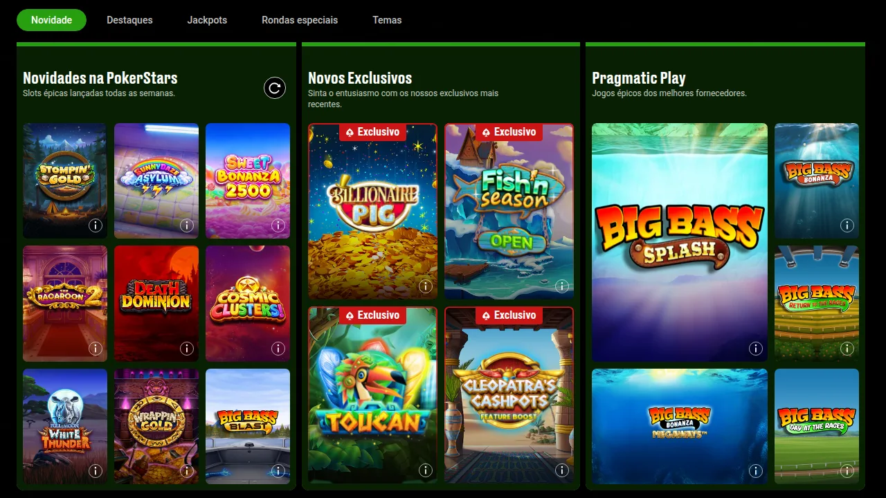 Exemplo de casino licenciado avaliado (PokerStars) segundo os nossos critérios