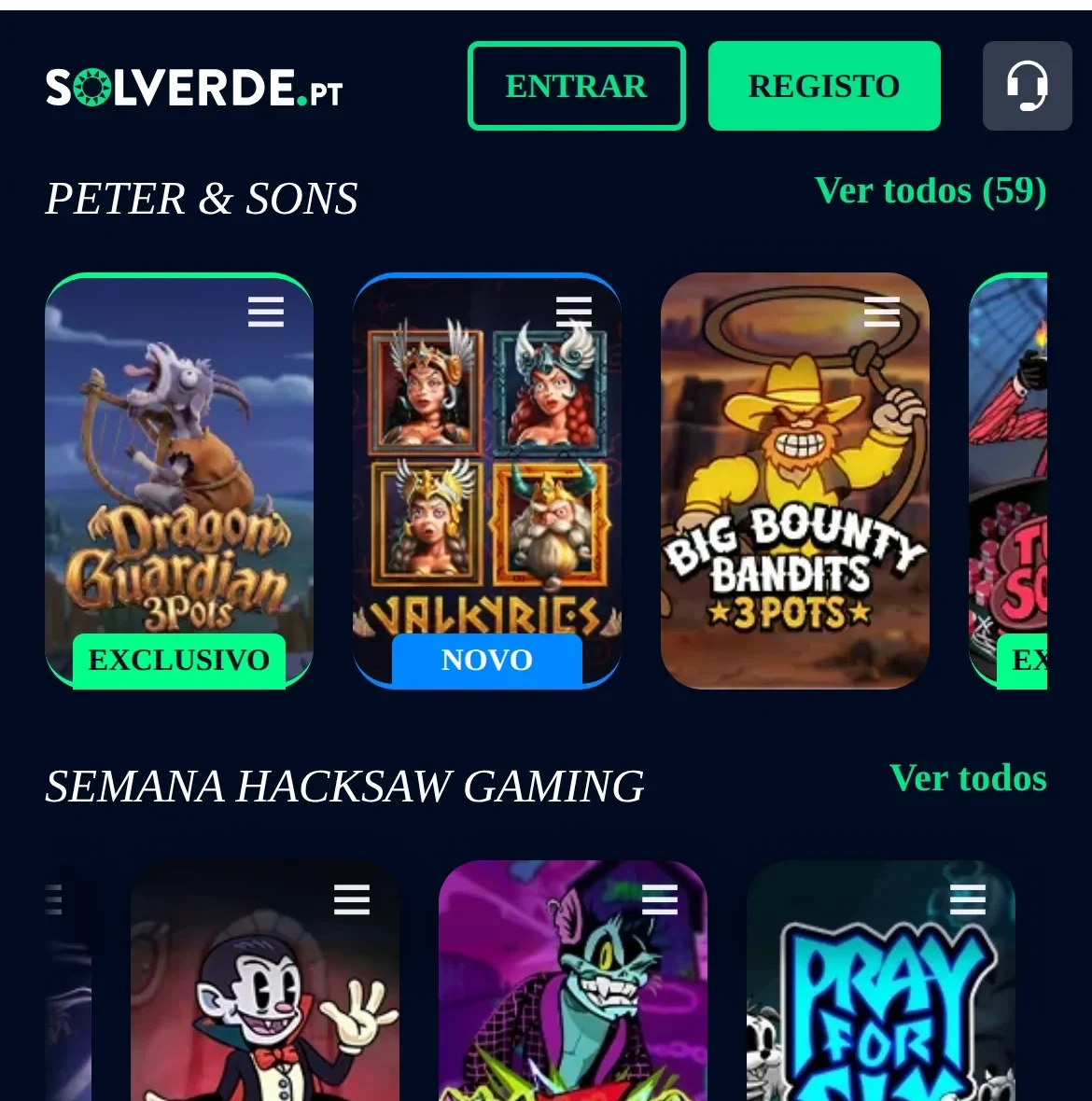 Slots por fornecedor no casino Solverde no telemóvel — licenciado pelo SRIJ