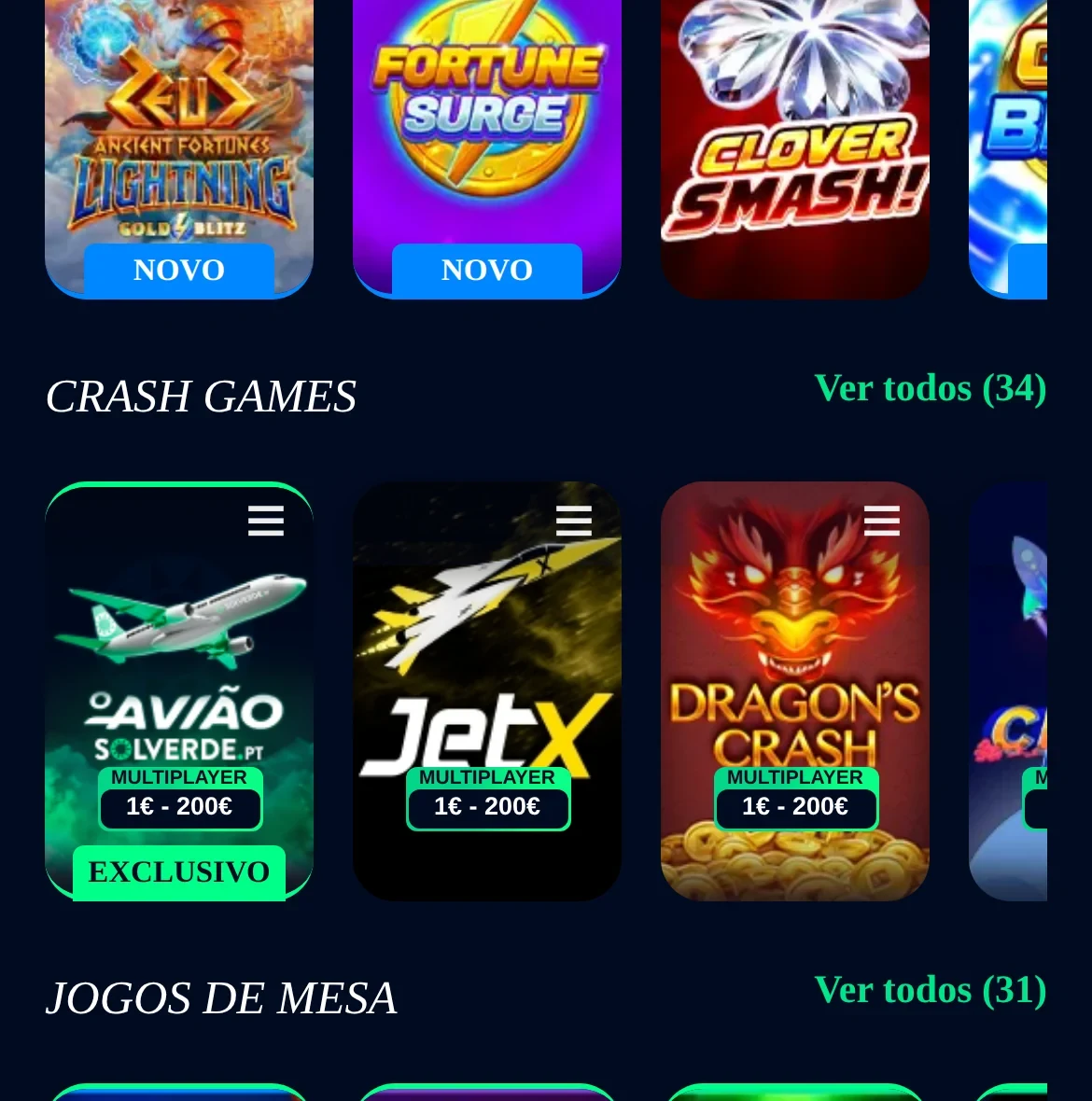Mais slots no casino Solverde no telemóvel — licenciado pelo SRIJ