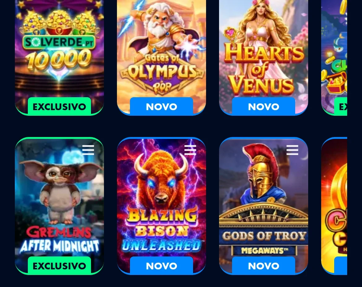 Lobby do casino Solverde.pt no telemóvel, com jogos exclusivos e novidades e a mesa Banca Francesa Multiplayer — operador licenciado pelo SRIJ