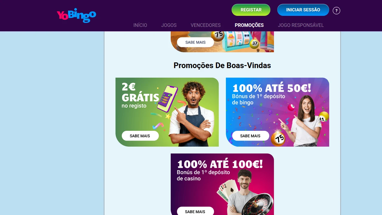 yobingo casino ecrã 4